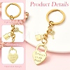 Brass Micro Pave Clear Cubic Zirconia Keychain KEYC-YW00302-3