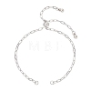 2.5MM 304 Stainless Steel Paperclip Chain Slider Bracelet Making AJEW-JB01402-1