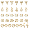 30Pcs 5 Style304 Stainless Steel Pendant STAS-CA0001-69G-1