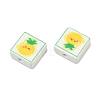 Printed Handmade Porcelain Beads PORC-G016-04S-2