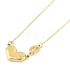 Ion Plating(IP) 304 Stainless Steel Heart Pendant Necklaces for Women NJEW-K276-12G-1