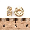 Brass Micro Pave Clear Cubic Zirconia Beads KK-C142-08LG-3