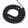 Natural Black Tourmaline Beads Strands G-R465-01-2