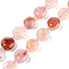 Natural Red Hematoid Quartz/Ferruginous Quartz Beads Strands G-C116-A72-01-2