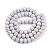 Electroplate Opaque Solid Color Glass Beads Strands EGLA-A044-P8mm-L19-2