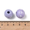 Valentine's Day Spray Painted & Printed Wood European Beads WOOD-L023-03A-3
