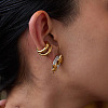 Double Layer 304 Stainless Steel Clip-on Earrings for Women EX6608-2