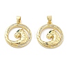 Brass Micro Pave Cubic Zirconia Pendants KK-Z098-01G-01-1