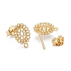 Eco-Friendly Brass Stud Earring Findings KK-H761-01G-2