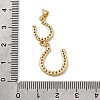 Brass Micro Pave Clear Cubic Zirconia Pendants CU-CBA7D12-12G-3