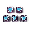 Handmade Spray Painted Lampwork Beads LAMP-N035-02C-1