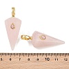 Natural Rose Quartz Pointed Pendants GG-CBA19F2-02G-05-3