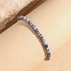 Natural Blue Spot Jasper Heishi Beaded Braided Bracelets SA4116-8-1