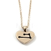 Golden Plated Heart with Constellation/Zodiac Sign Alloy Enamel Pendant Necklaces NJEW-H214-A04-G-1