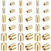 60Pcs 3 Styles Brass Cord Ends KK-CN0003-44G-1