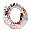 Natural Howlite & Pink Opal & Flower Amazonite & Rhodonite & Tiger Eye Beads Strands G-H333-03A-4