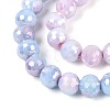 Anti-Tarnish Electroplate Glass Beads Strands X-GLAA-N056-6mm-06-4