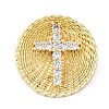 Brass Micro Pave Cubic Zirconia Pendants KK-S510-34G-01-1