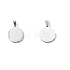 304 Stainless Steel with White Shell Pendants STAS-G268-01O-P-4