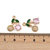 Brass Micro Pave Cubic Zirconia Pendants KK-C115-03A-01G-3