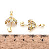 Brass Micro Pave Cubic Zirconia Pendants KK-T073-53G-3