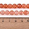 Crackle Transparent Glass Beads Strands GLAA-Q108-02A-13-4