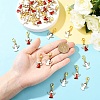 20Pcs Angel Alloy Enamel Pendant Decorations HJEW-YW00271-01-4