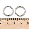 Tarnish Resistant 202 Stainless Steel Huggie Hoop Earrings X-EJEW-F111A-17mm-P-3