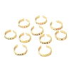 Moon & Sun Golden Enamel Cuff Rings for Women KK-G404-05-1