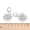 304 Stainless Steel Sun Hoop Earrings EJEW-M073-01P-3