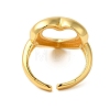 Heart Brass Finger Open Cuff Rings for Women RJEW-A048-20G-3