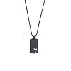 201 Stainless Steel Ruby Rhinestone Pendant Necklaces FS-WGBCC8A-03-2