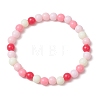 Opaque Acrylic Round Beaded Stretch Bracelets for Kid BJEW-JB11651-3