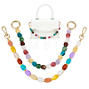 2Pcs 2 Styles Acrylic Oval & Barrel Bead Purse Chains HJEW-PH02438-1