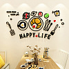 3D Catering Theme Acrylic Self-adhesion Mirror Wall Stickers EL-TAC0001-12-3
