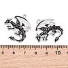 Alloy with Black Enamel Pendants AL-CBA2919-02P-09-3
