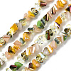 Electroplate Glass Beads Strands EGLA-N002-09-06D-1