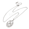 304 Stainless Steel Pendant Cable Chain Necklaces for Men Women NJEW-K308-03C-P-4
