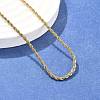 Ion Plating(IP) 304 Stainless Steel Rope Chain Necklaces NJEW-F226-03G-02-1
