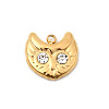 304 Stainless Steel Rhinestone Pendants STAS-P431-07G-1