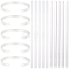 10Pcs Aluminum Bangle Blanks MAK-BBC0001-34-1