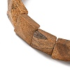 Natural Picture Jasper Beads Stretch Bracelets for Women Men BJEW-C097-06-02-3