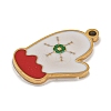 Christmas Theme 304 Stainless Steel Enamel Charms STAS-Z093-02G-2