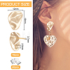 16Pcs Brass Stud Earrings Findings KK-BC0011-30-2