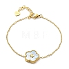 304 Stainless Steel Cable Chain Charm Bracelets for Women BJEW-U024-03G-02-4