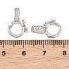 Brass Micro Pave Clear Cubic Zirconia Twister Clasp CU-CBA7BFE-05P-2