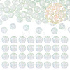 100Pcs Crackle Transparent Glass UV Reactive Beads GLAA-TA0004-28C-1