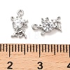 Brass Glass Charms KK-C054-20P-3