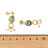 Abalone Shell/Paua Shell & Shell Pearl Beads Dangle Earrings EJEW-JE07327-01-5
