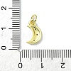 Moon Theme Brass Micro Pave Clear Cubic Zirconia Charms KK-H475-57G-13-3
